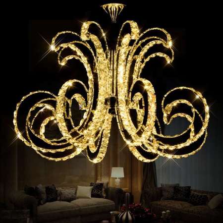 Newly Luxury Unique Design Octopus Shape Led Modern Ceiling Lamp Crystal Chandelier Lighting