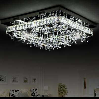 Zhongshan high quality flush mount modern crystal ceiling light design