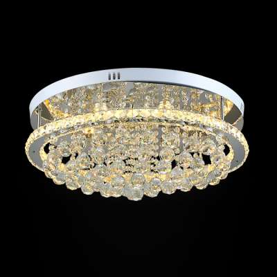 lampadari moderni Crystal modern round Led ceiling lights for hotel